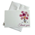 Thank You Note Cards with Colorful Dahlia Bouquet | Set of 8 Flat Cards & Envelopes