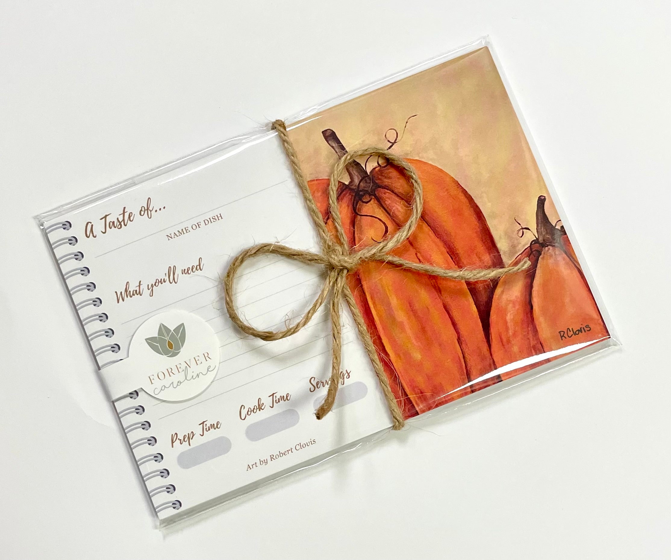 Recipe Cards Gift Set w/ Fall Pumpkin Artwork | 10, 20 or 50 Cards