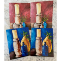 Candlelight and Vase Boxed Notecard Set | 4-Card Elegant Stationery Set