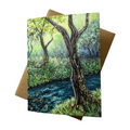 Babbling Brook Dreamscape Fine Art Greeting Card | Single Card or Boxed Set of 4, 8 or 20