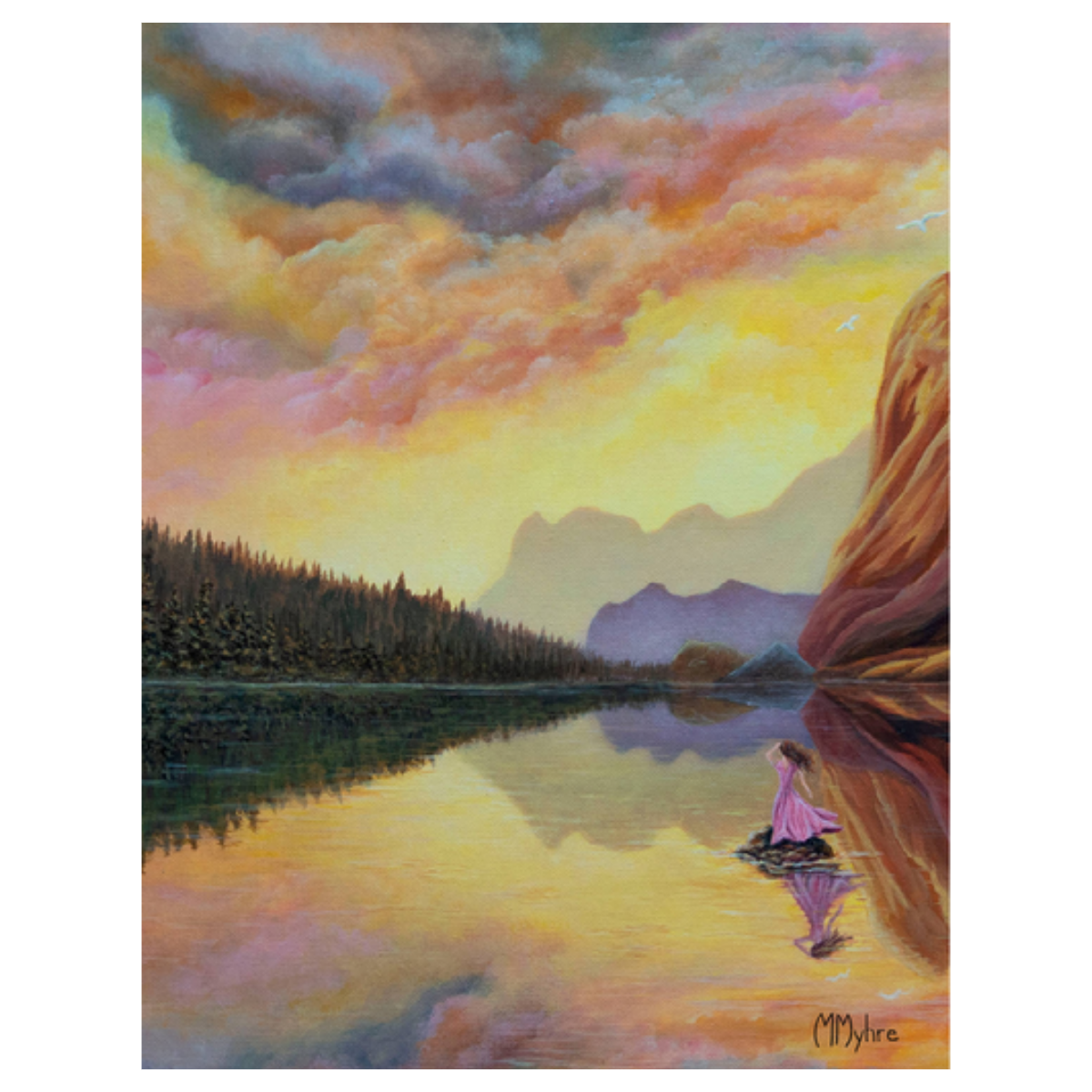 "The Stillness Between Worlds" Nature-Inspired Dreamscape Notecard | Single Card or Boxed Set of 4, 8 or 20