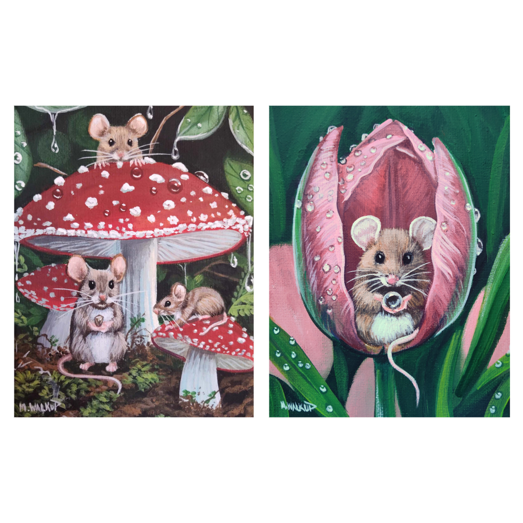 Mice Whimsy All-Occasion Blank Notecard Set | 4 Card Set