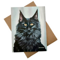Black Cat All-Occasion Blank Notecard | Single Card OR Boxed Sets of 4, 8 and 20 Cards