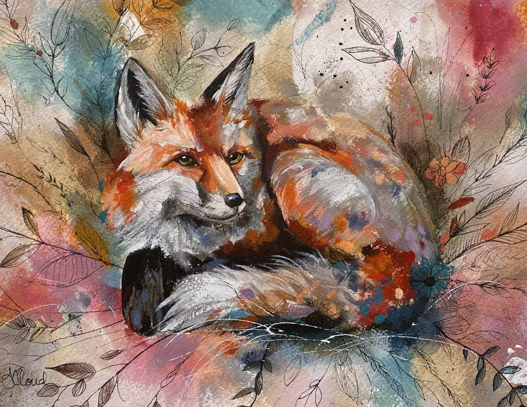 Woodlands Wildlife All-Occasion Blank Notecard Set | 4 Card Set Featuring Fox, Raccoon, Porcupine and Deer