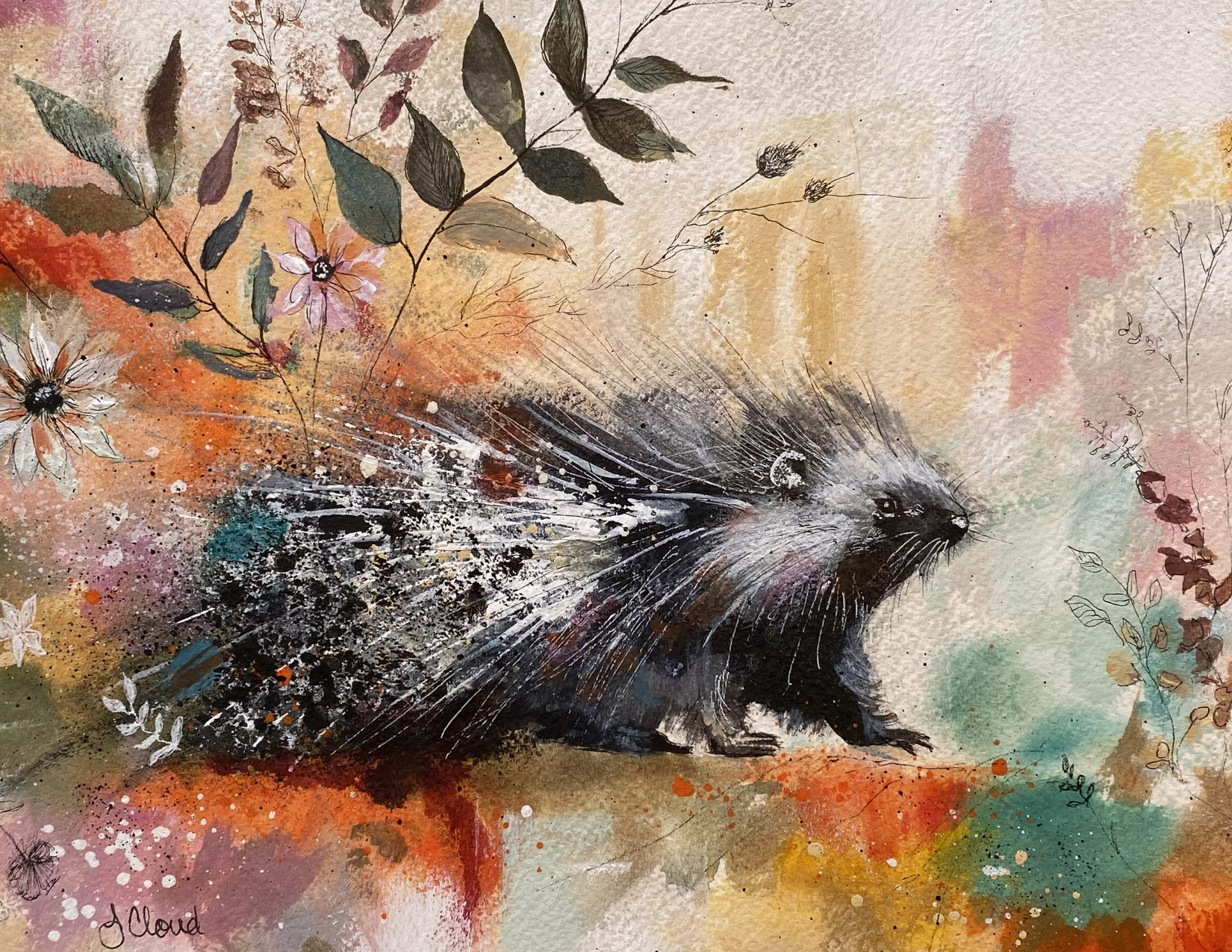 Woodlands Wildlife All-Occasion Blank Notecard Set | 4 Card Set Featuring Fox, Raccoon, Porcupine and Deer