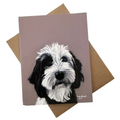 Doodle Dog Blank Notecard | Single Card or Set of 4, 8 or 20