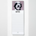 Magnetic Notepad w/ Doodle Dog Artwork | Cute Dog Memo Pad