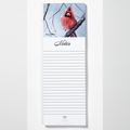 Cardinal Bird Magnetic Notepad | Pretty Bird Art Tablet