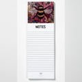 Magnetic Notepad w/ Elegant Bee Art | Pretty Bee Memo Pad