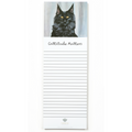 Magnetic Notepad w/ Black Cat Original Art & "Cattitude Matters" Message | Cute Cat Memo Pad