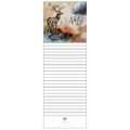 Magnetic Notepad w/ Rustic Woodlands Deer Artwork