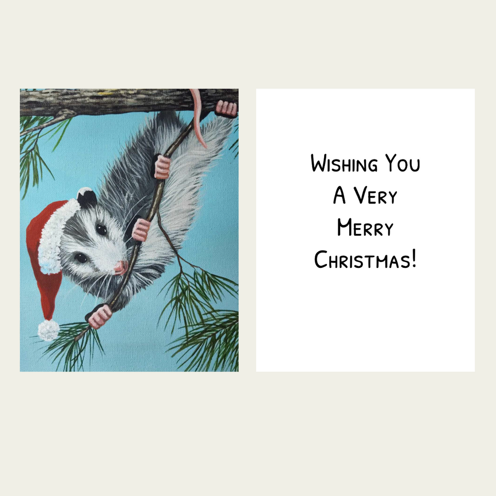 Opossum Santa Christmas Card Boxed Set | 4, 8 or 20 Cards