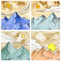 Mountain Scenes All-Occasion Blank Notecard Set | 4 Card Set