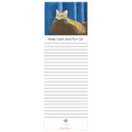 Magnetic Notepad w/ Orange Cat Art and "Keep Calm and Purr On" Message
