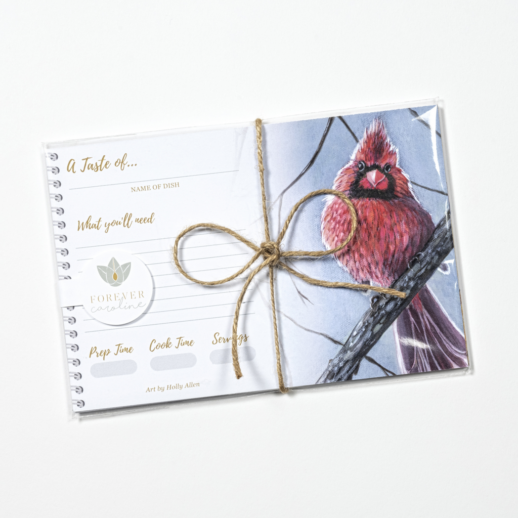 Recipe Cards Gift Set w/ Cardinal Bird Artwork | 10, 20 or 50 Cards