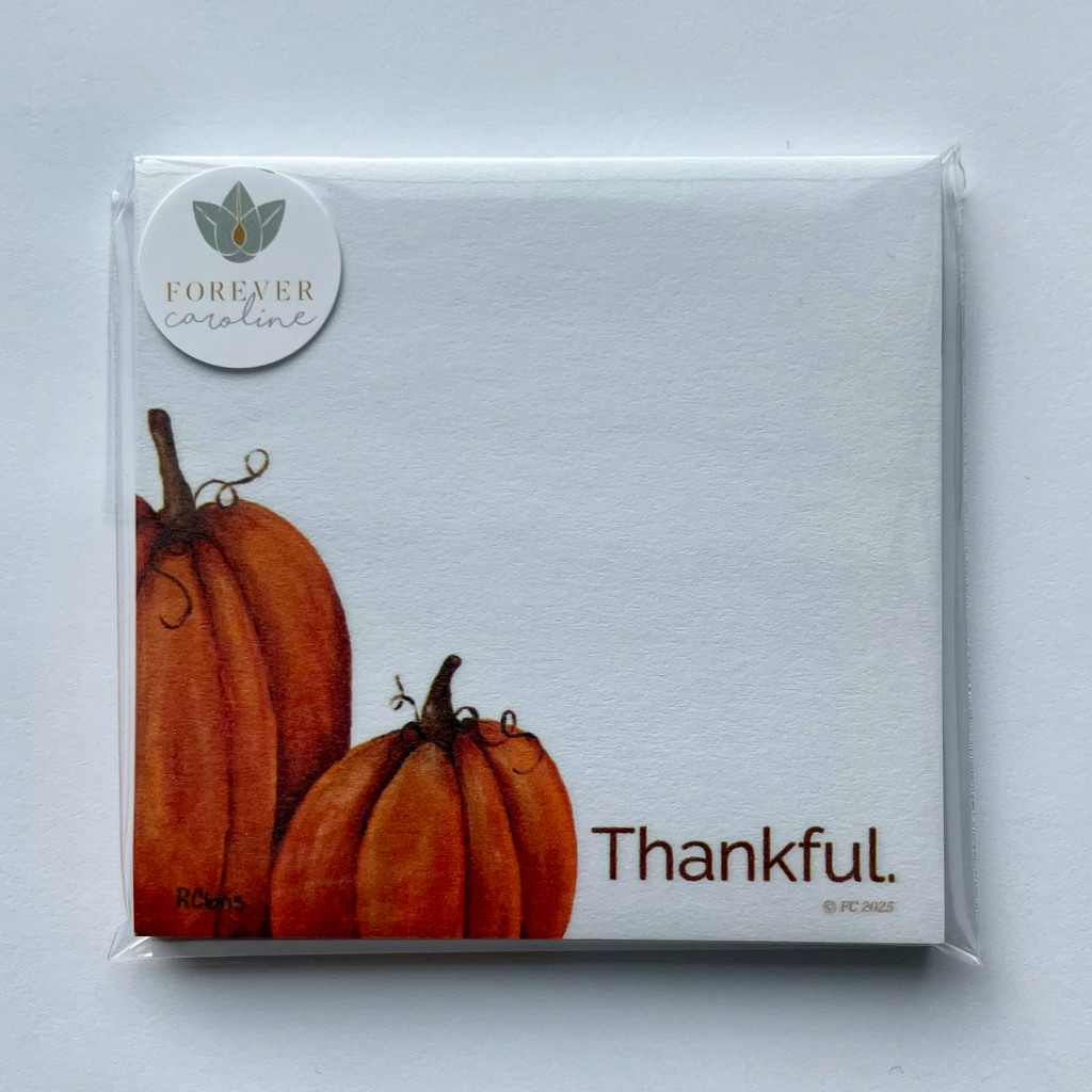 Sticky Notes w/ Harvest Pumpkin Painting and "Thankful"| 50 Sheets