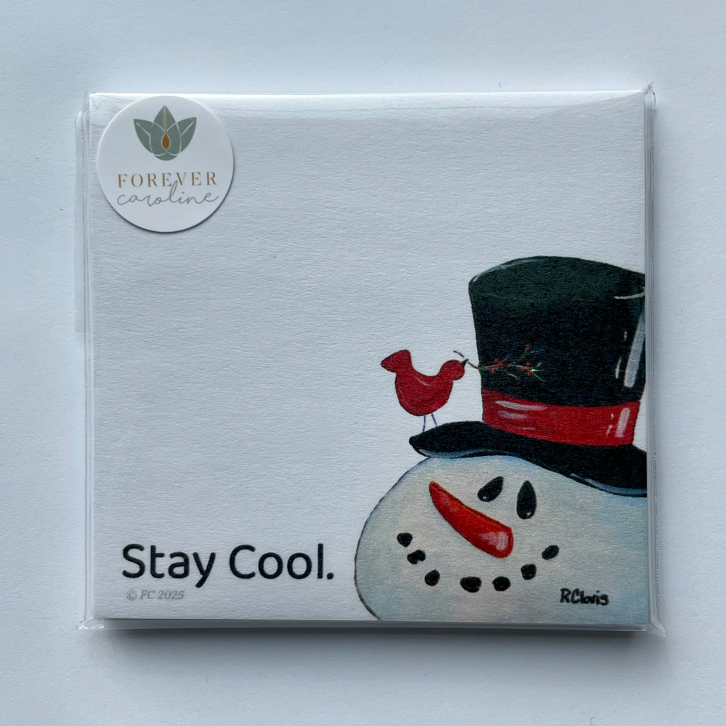 Sticky Notes w/ Colorful Snowman Painting and "Stay Cool" | 50 Sheets