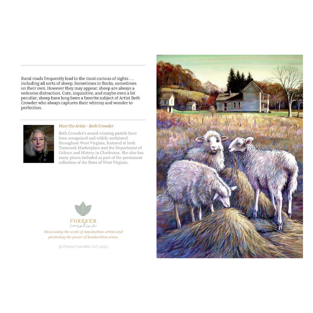 Sheep Trio All-Occasion Blank Notecard | Farm and Country Theme