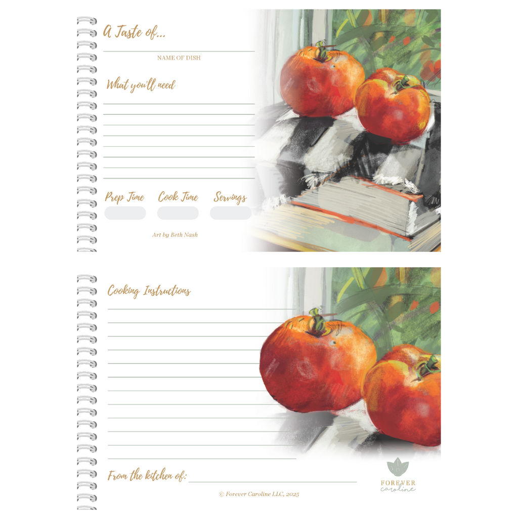 Recipe Cards Gift Set w/ Original Garden Tomato Artwork | 10, 20 or 50 Cards