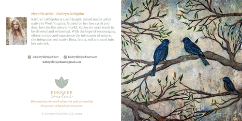 Birds & Branches All-Occasion Blank Notecard OR 4-Card Set