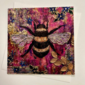 Elegant Bee All-Occasion Blank Single Notecard OR 4 Card Set