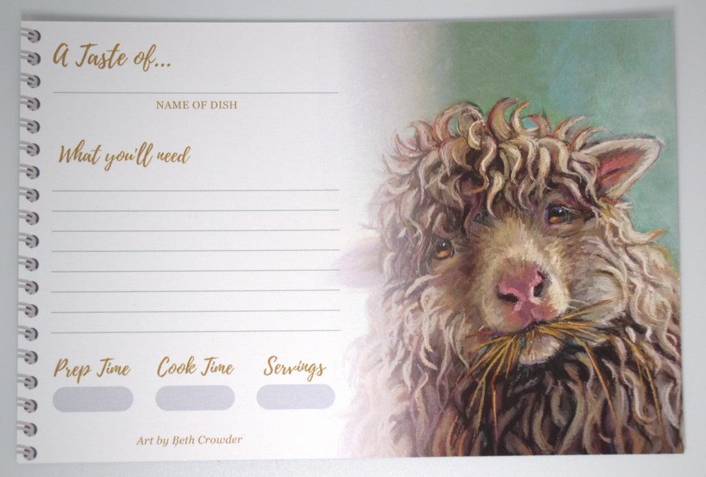 Recipe Cards Gift Set w/ Fluffy Sheep Artwork | 10, 20 or 50 Cards